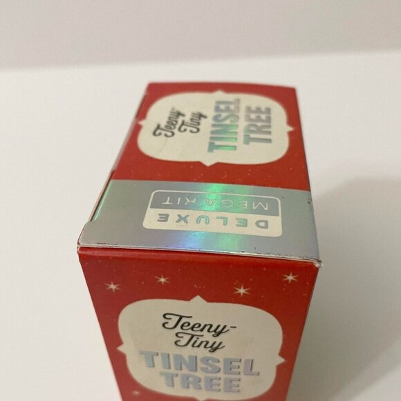 Teeny Tiny Tinsel Tree Tiny Aluminum Christmas Tree And Color Wheel - Picture 9 of 14